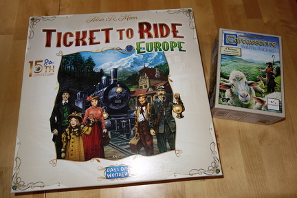 Ticket to Ride Europe 15th Anniversary 1 + Carcassonnen lisäosa