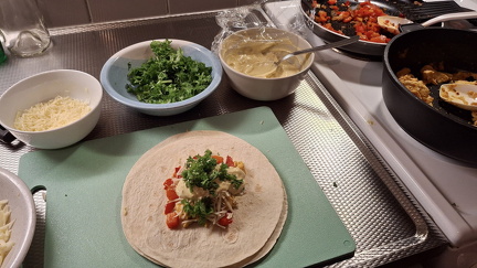Fajitasten tekoa