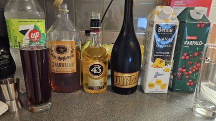 Vanilla Sangria in the Making